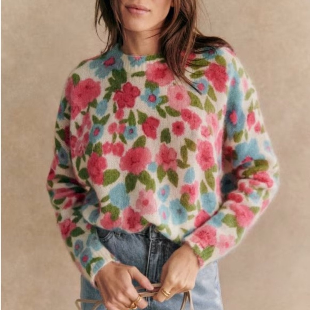 Sézane Floral Jumper Sweater